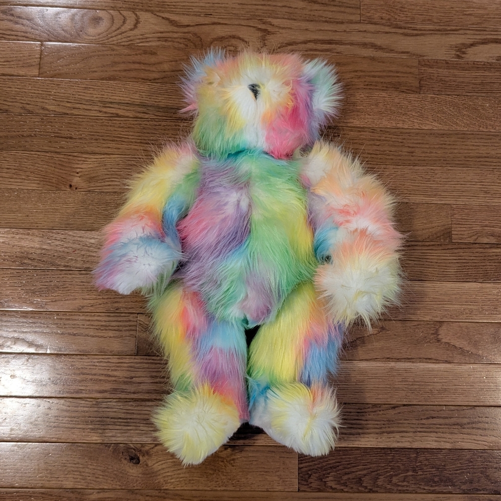 Vermont Teddy Bear True Colors United Rainbow Plush Stuffed Cyndi Lauper Bear - Picture 4 of 16